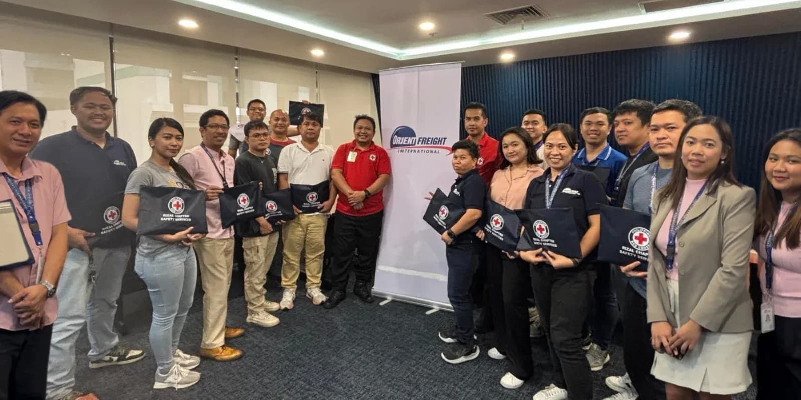 OFII employees with Red Cross representatives after Occupational First Aider Training.